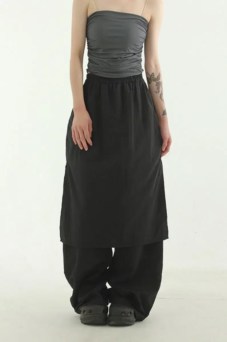 로컬맨션 치마바지 paper skirt banding pants