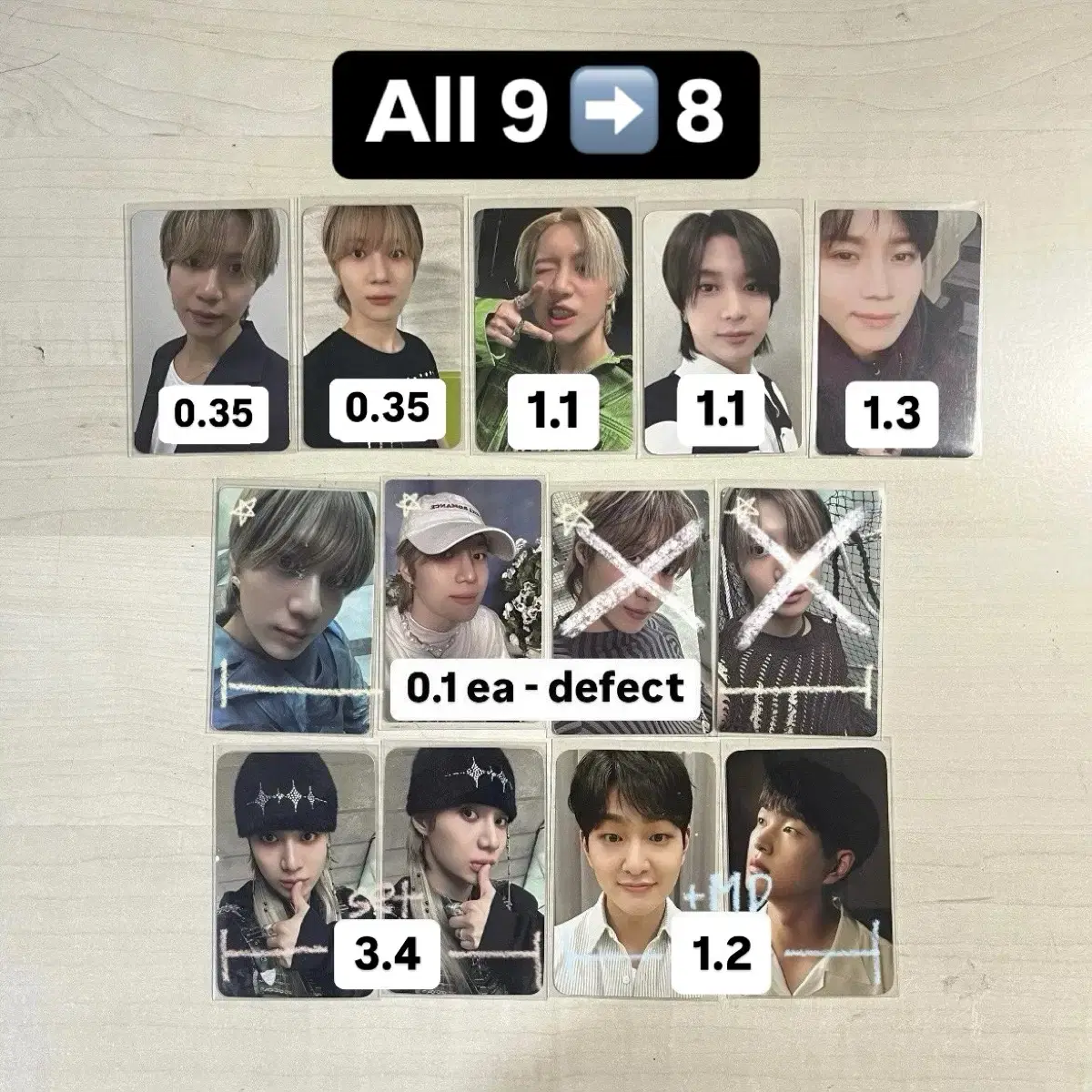 Shinee onew jonghyun key minho taemin photocard WTS