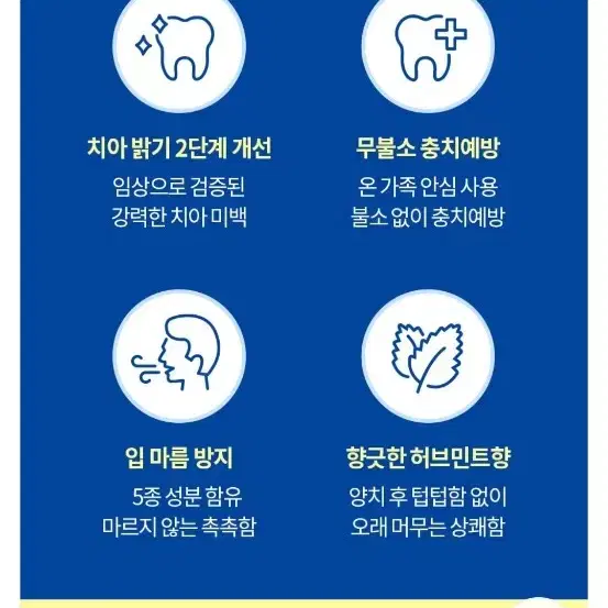 새상품) 라이프홀릭 미백케어치약 100g 4개