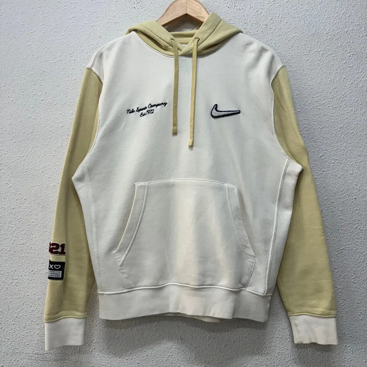 [M] Nike Public Swoosh Embroidery Patched Fleece Hooded T-Shirt N4448