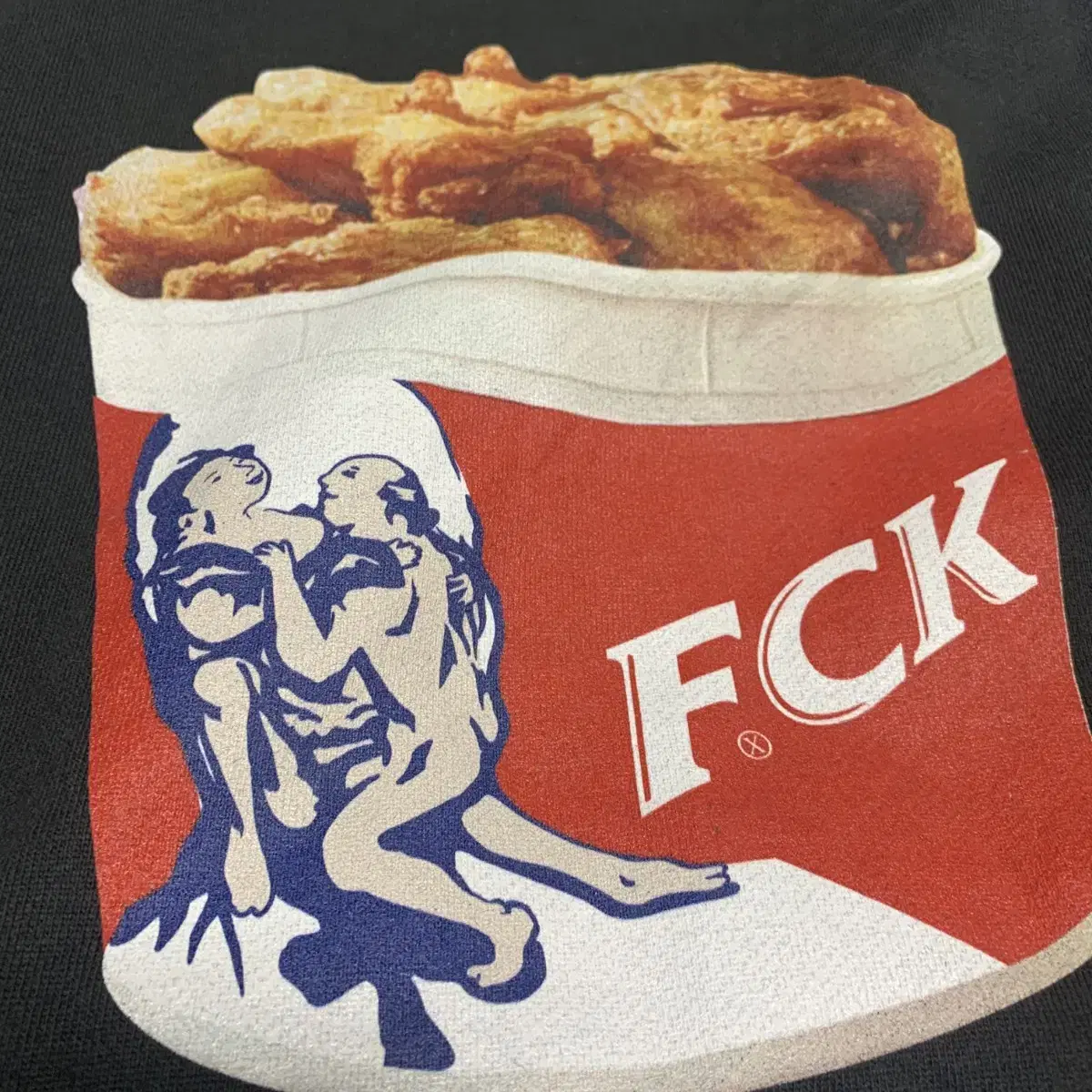 M) FR2 퍼킹래빗 KFC 패러디 후드티