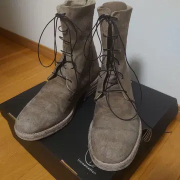 INCarnation 레이스업 호스 리버스 레더 백 백 지퍼 부츠