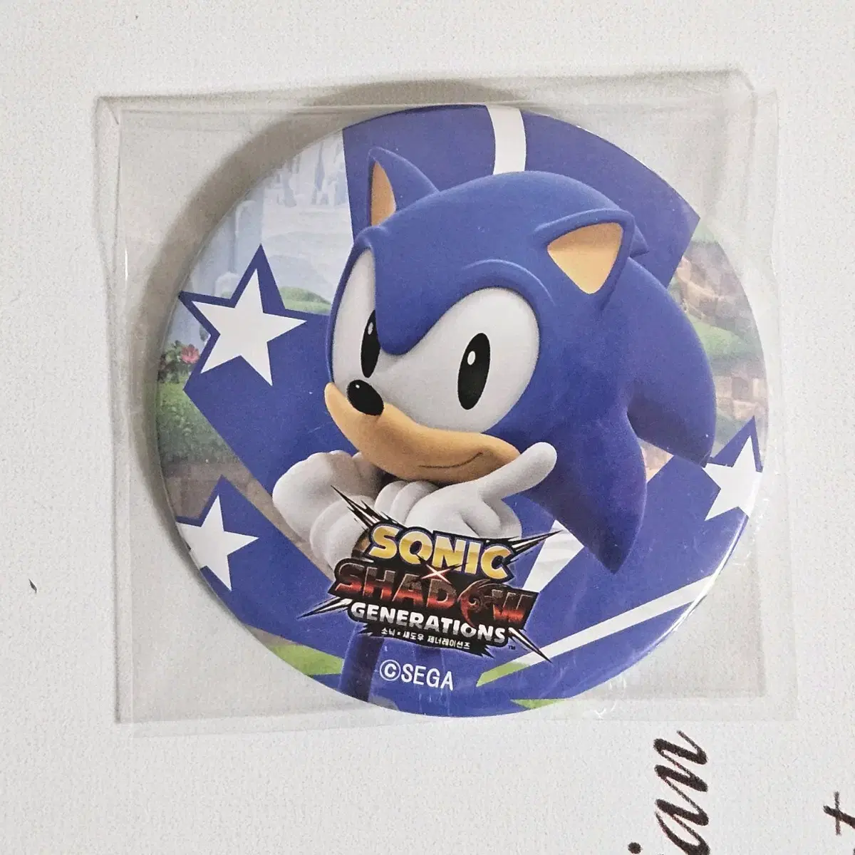 sonic 소닉 캔뱃지 핀버튼 미개봉