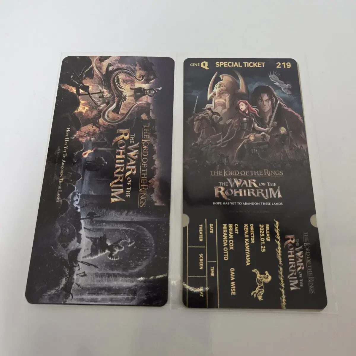 The Lord of the Rings: The Return of the King CineQ Special Ticket cineq cineQ