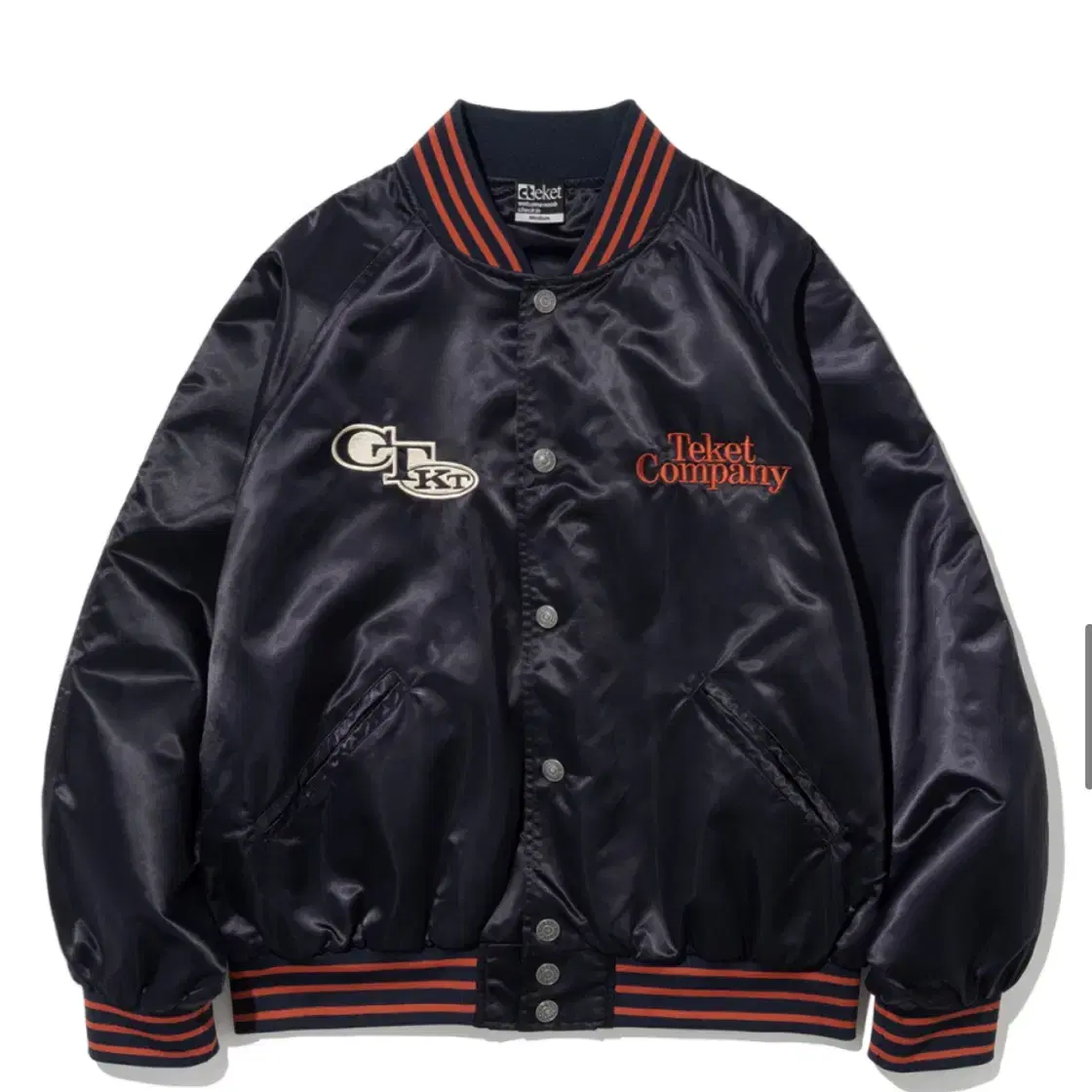 테켓 Keyword Satin Jacket Navy M사이즈