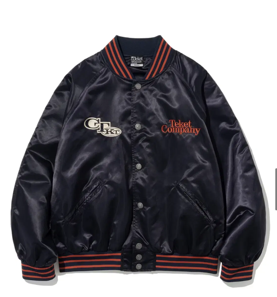 테켓 Keyword Satin Jacket Navy M사이즈