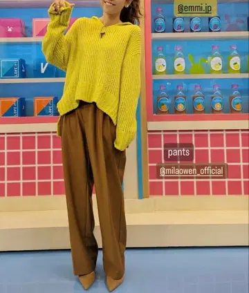 Mila Owen 2턱 와이드 스트레이트 댄디 팬츠