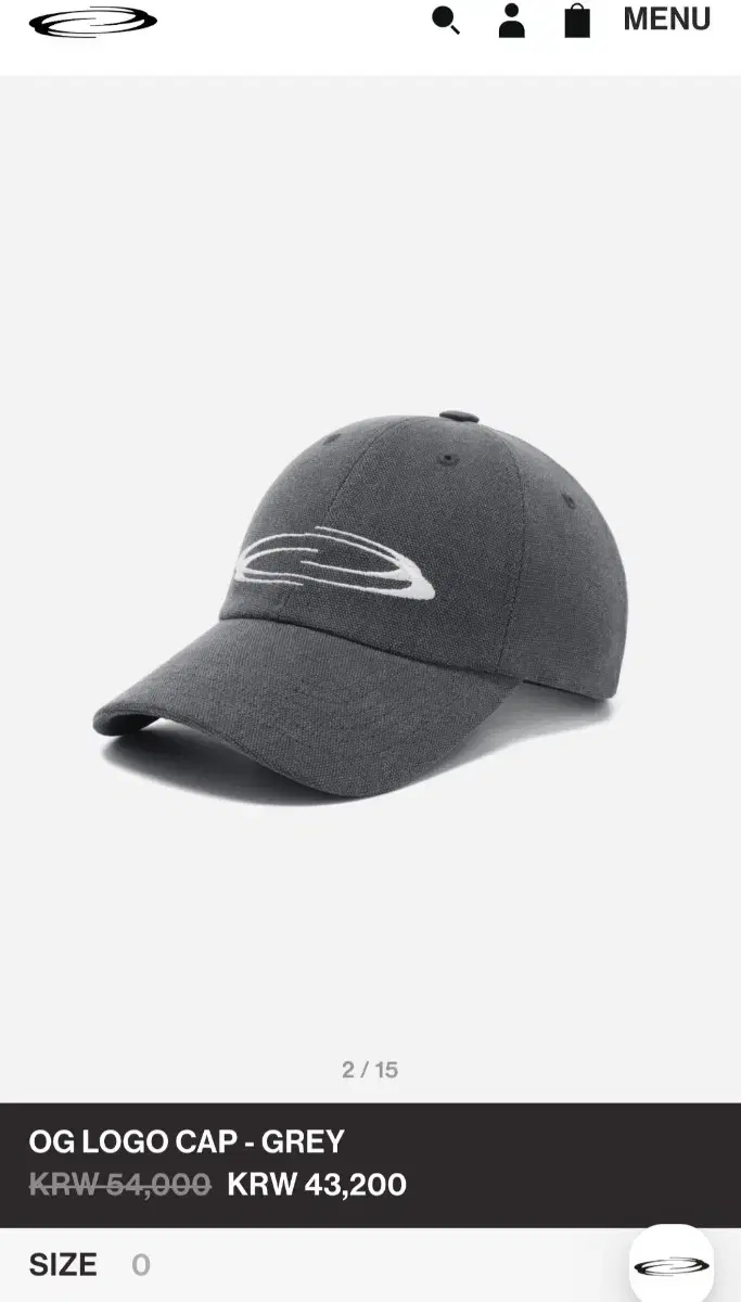 오프닝프로젝트 Og Logo Cap - Grey 신제품