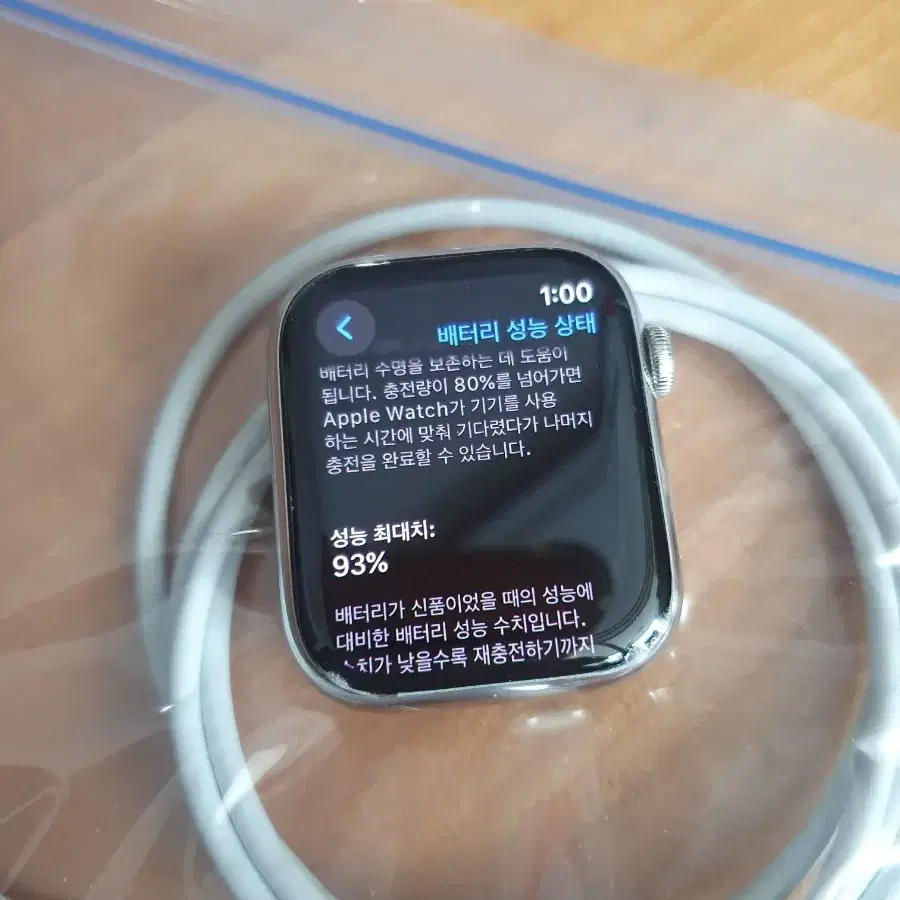 애플워치7 에르메스 스테인리스 실버 45mm