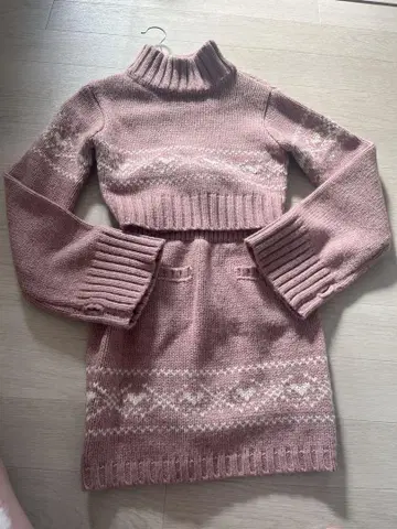 앤마리 andmary 노르딕하트 셋업 핑크