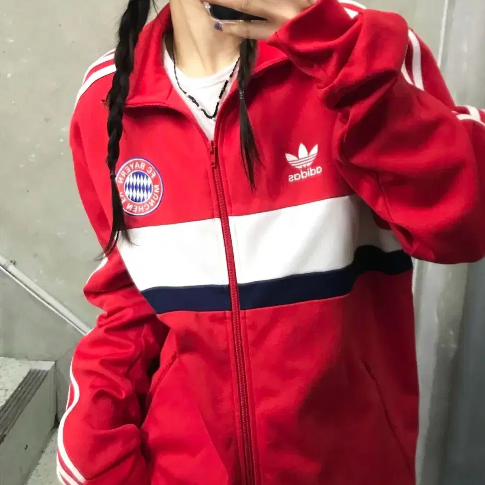 Adidas 아디다스 레드 FC바이에른 뮌헨 트랙탑