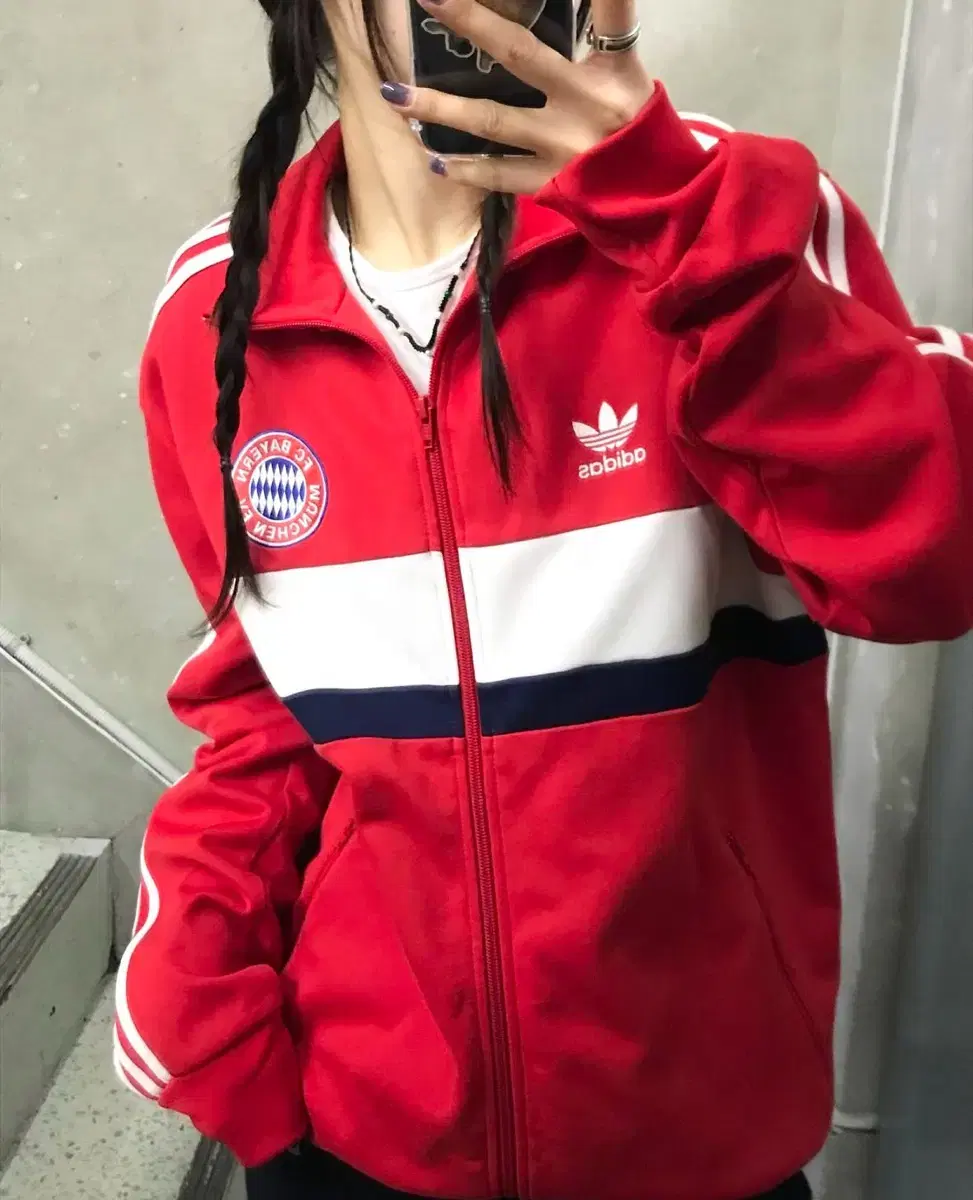 Adidas 아디다스 레드 FC바이에른 뮌헨 트랙탑