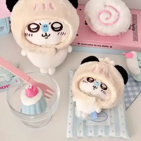 삽니다) 10cm 인형옷 판다모자