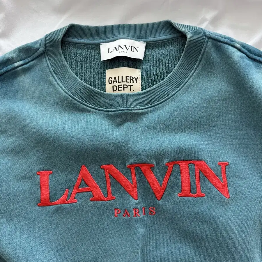 Lanvin 랑방 X 갤러리디파트먼트 로고 자수 맨투맨