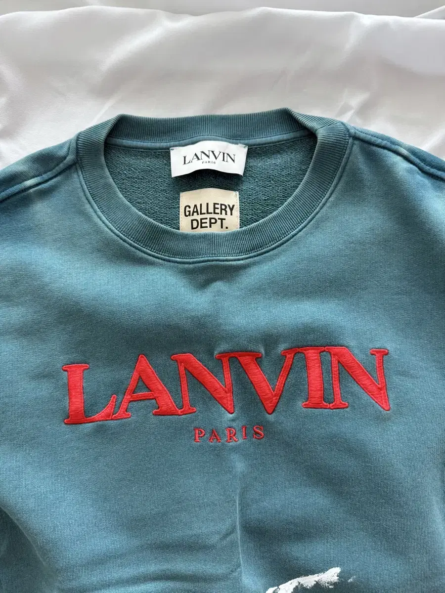 Lanvin 랑방 X 갤러리디파트먼트 로고 자수 맨투맨