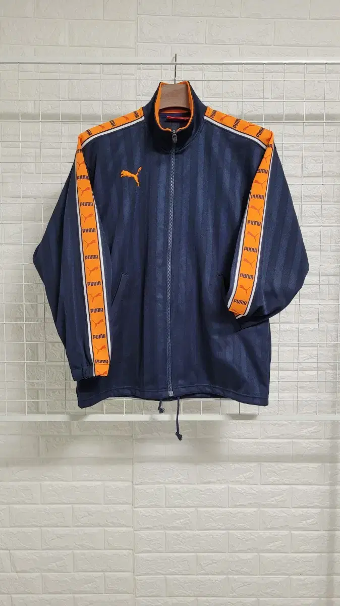 [M]PUMA PUMA Vintage Old School Japanese Edition Navy Big Logo Printing Track Top Jersey M