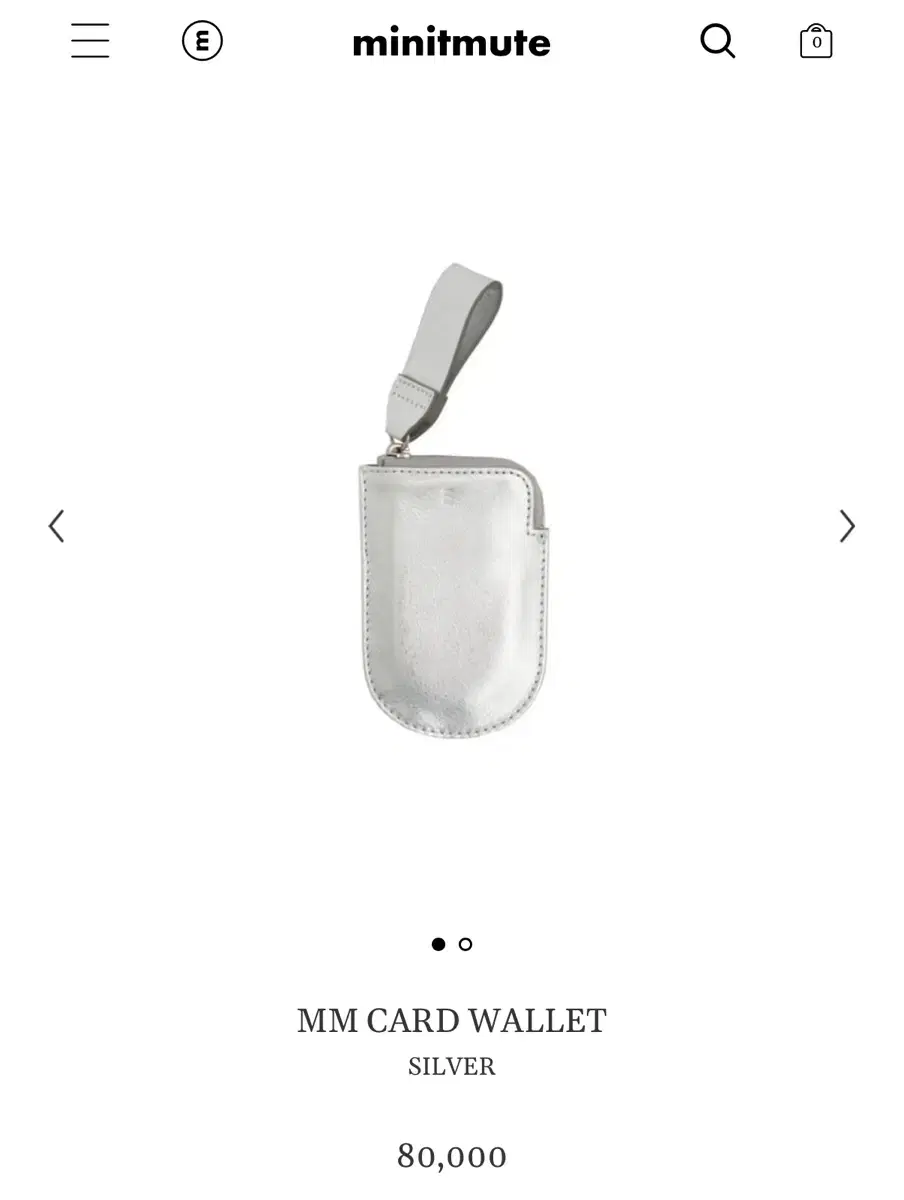 미닛뮤트 카드 지갑 실버 MM CARD WALLET SILVER