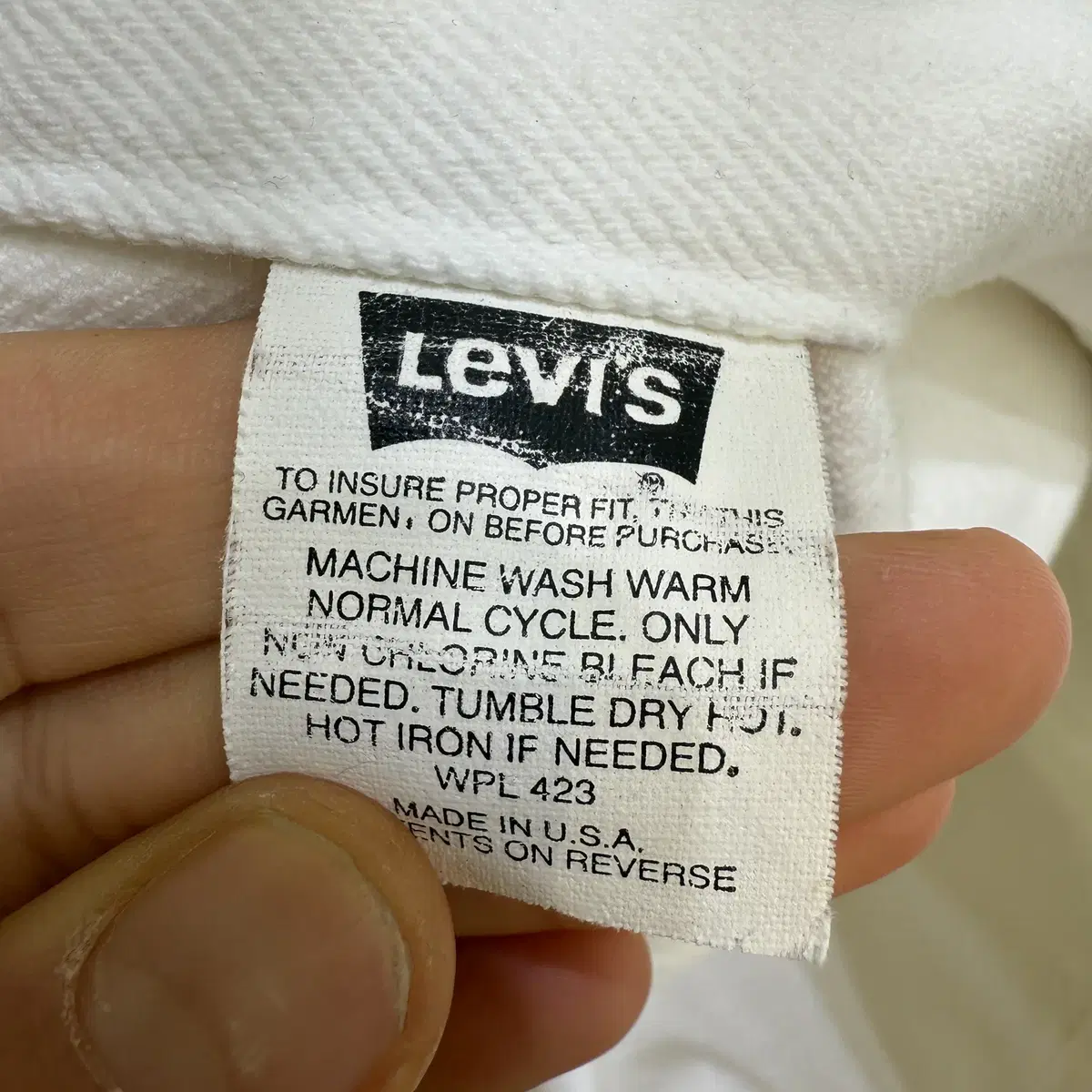 LEVIS 화이트 데님자켓 (Made in USA)