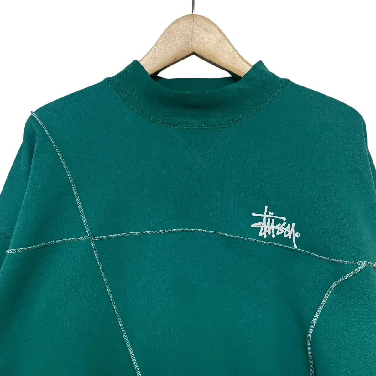 스투시 Stussy 베이직 로고 크롭 커스텀 맨투맨