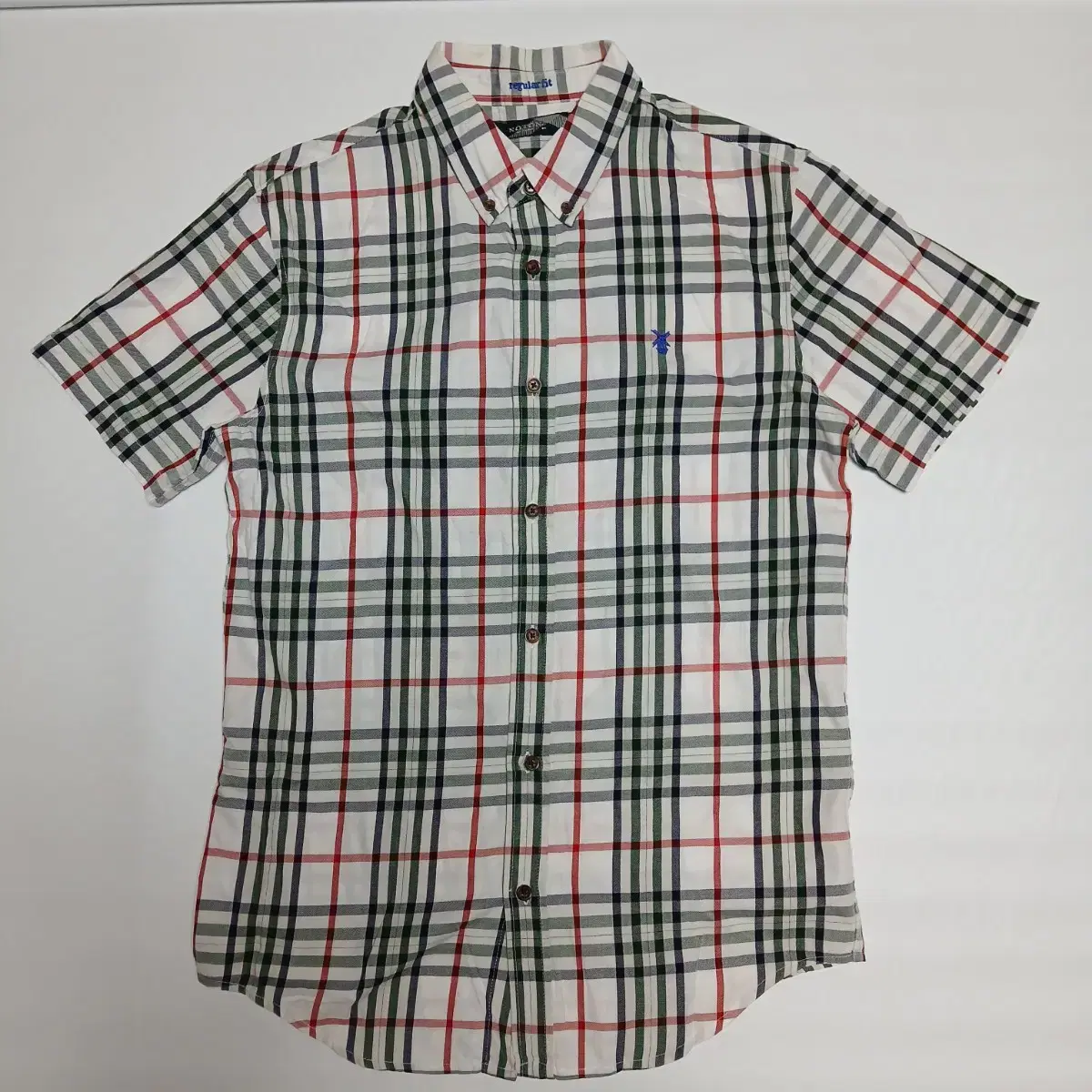 NOTON Men's Check Vahn Short-Sleeved Shirt (M)