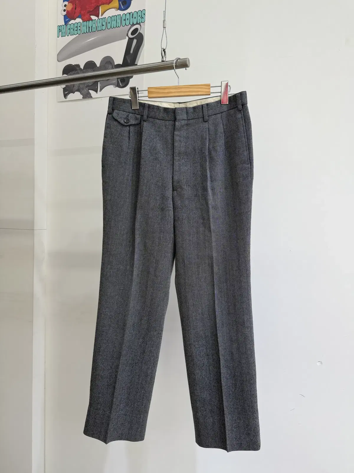 KENT CURWEN Gray wool pants