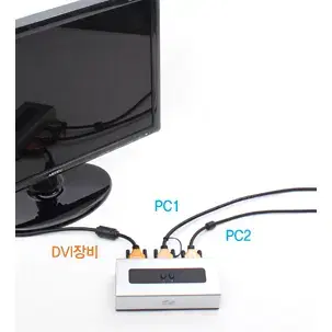 DVI 모니터 양방향 1:2 선택기 [오디오미지원]