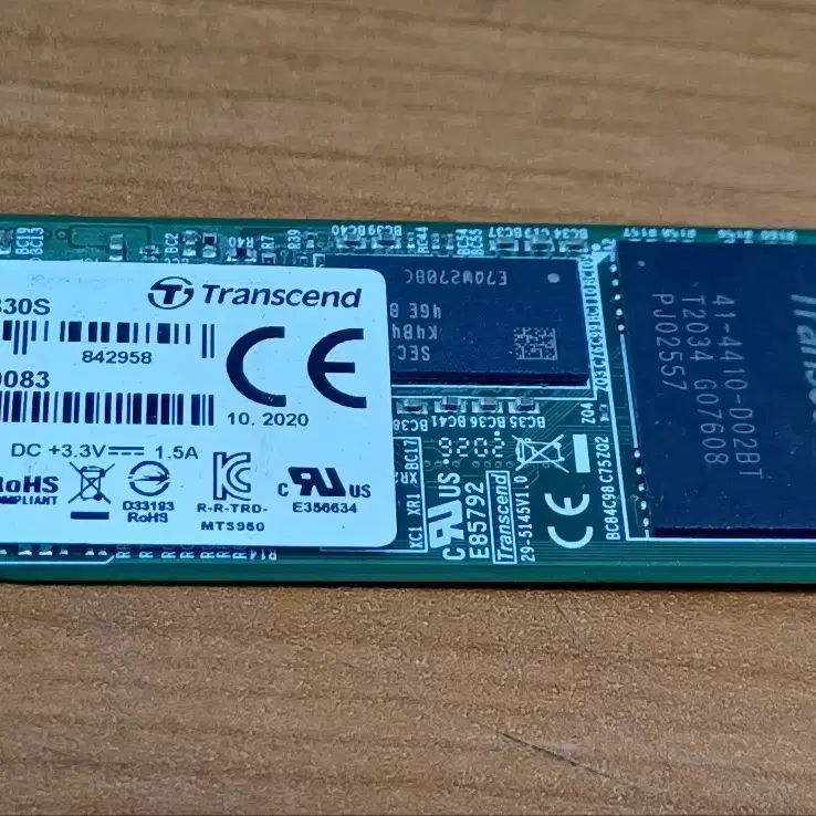 중고  m2 SSD512G transcend