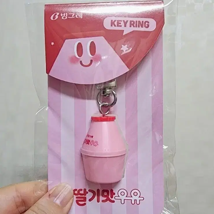 빙그레 딸기 우유 키링