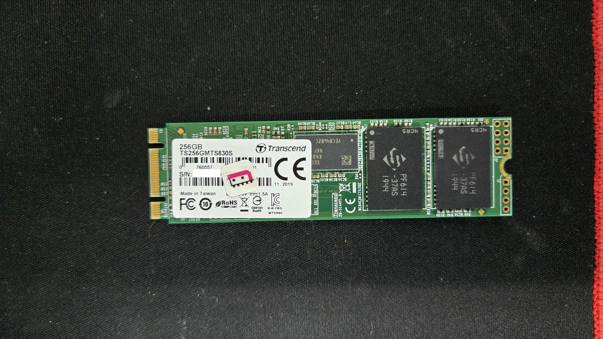 트랜센드 MTS830S M.2 256GB SATA SSD 팝니다.