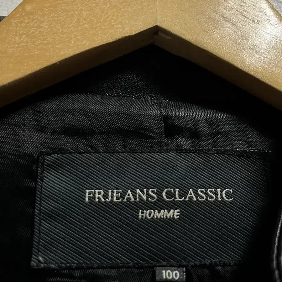 100 FRJEANS 클래식 옴므 레더 양가죽 자켓 정품