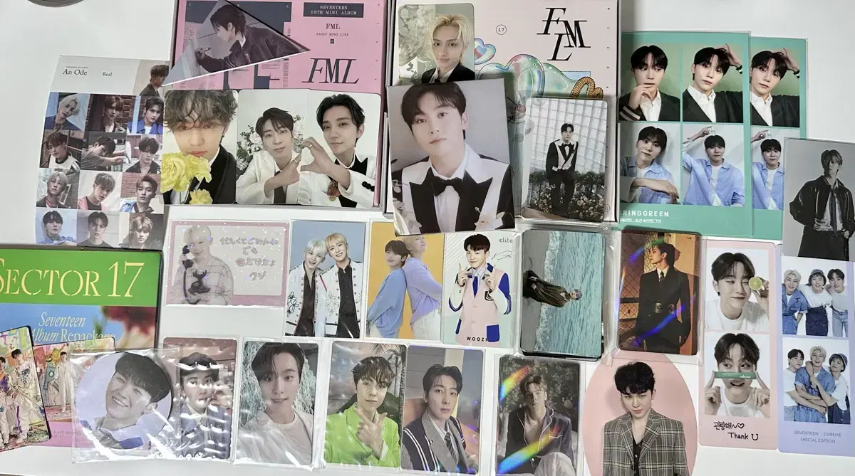 일괄)세븐틴 앨범,캐럿반,브링그린 포카 우지승관원우호시
