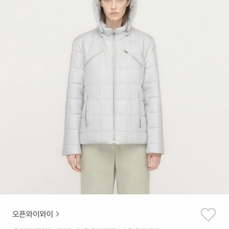 오픈와이와이 Quilted zip pocket hooded jacket