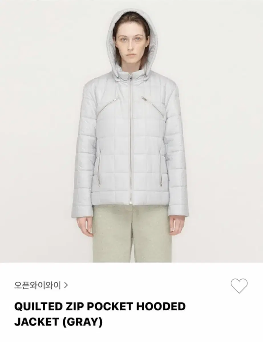 오픈와이와이 Quilted zip pocket hooded jacket