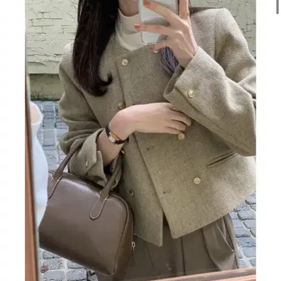 미뉴에트 Nano tweed jacket (베이지)