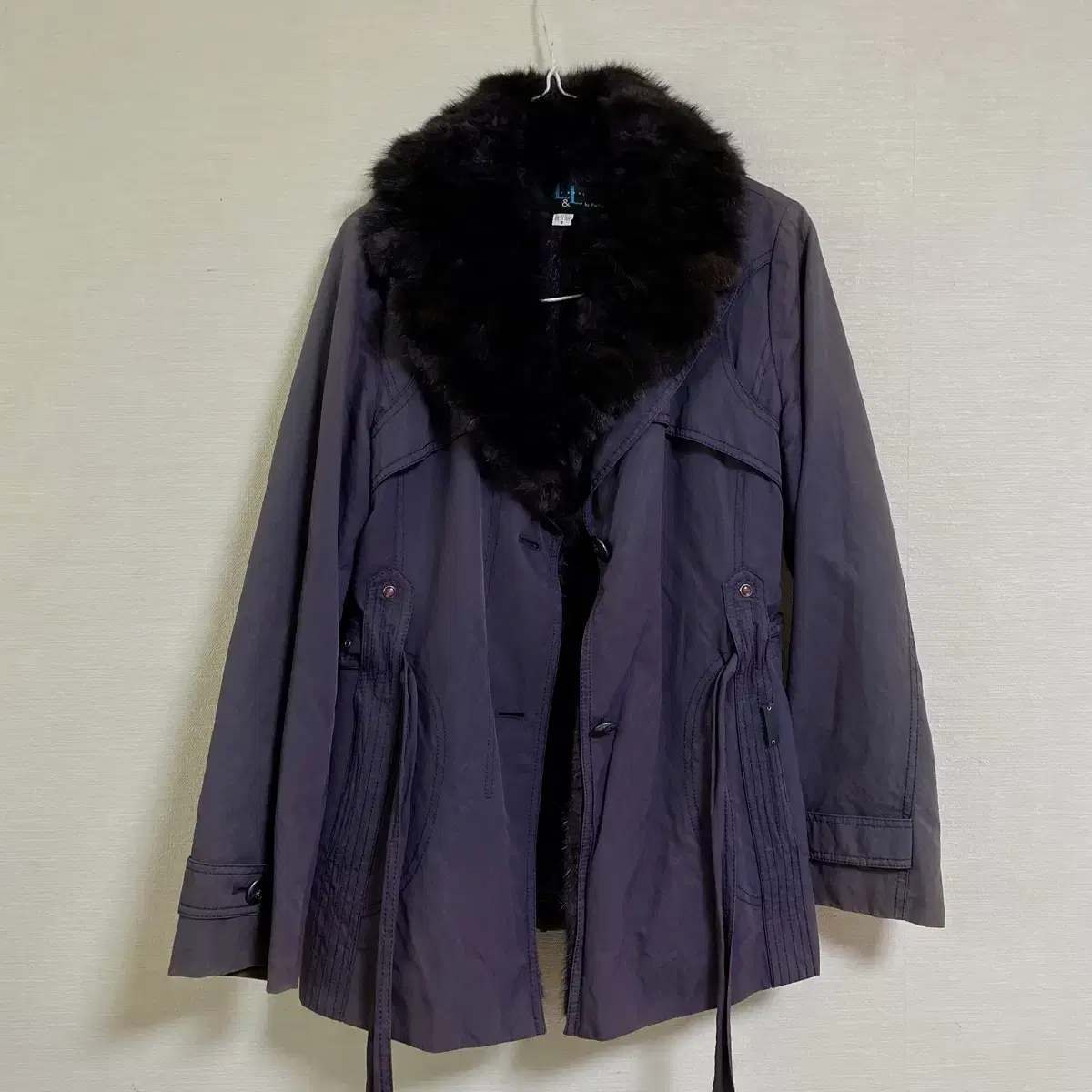 Purple mink fur jacket 66