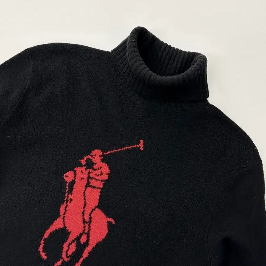 Polo by RalphLauren 폴로 레드 로고 블랙 셔틀랜드 울니트