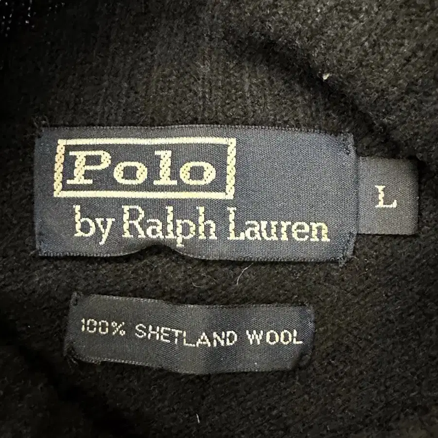 Polo by RalphLauren 폴로 레드 로고 블랙 셔틀랜드 울니트