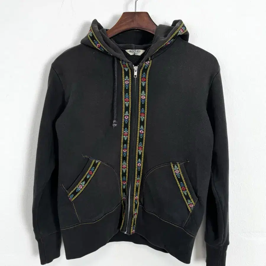 Beams Boy Ethic Trim Hooded Zip Up