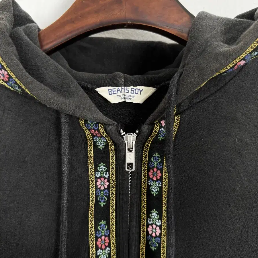 Beams Boy Ethic Trim Hooded Zip Up