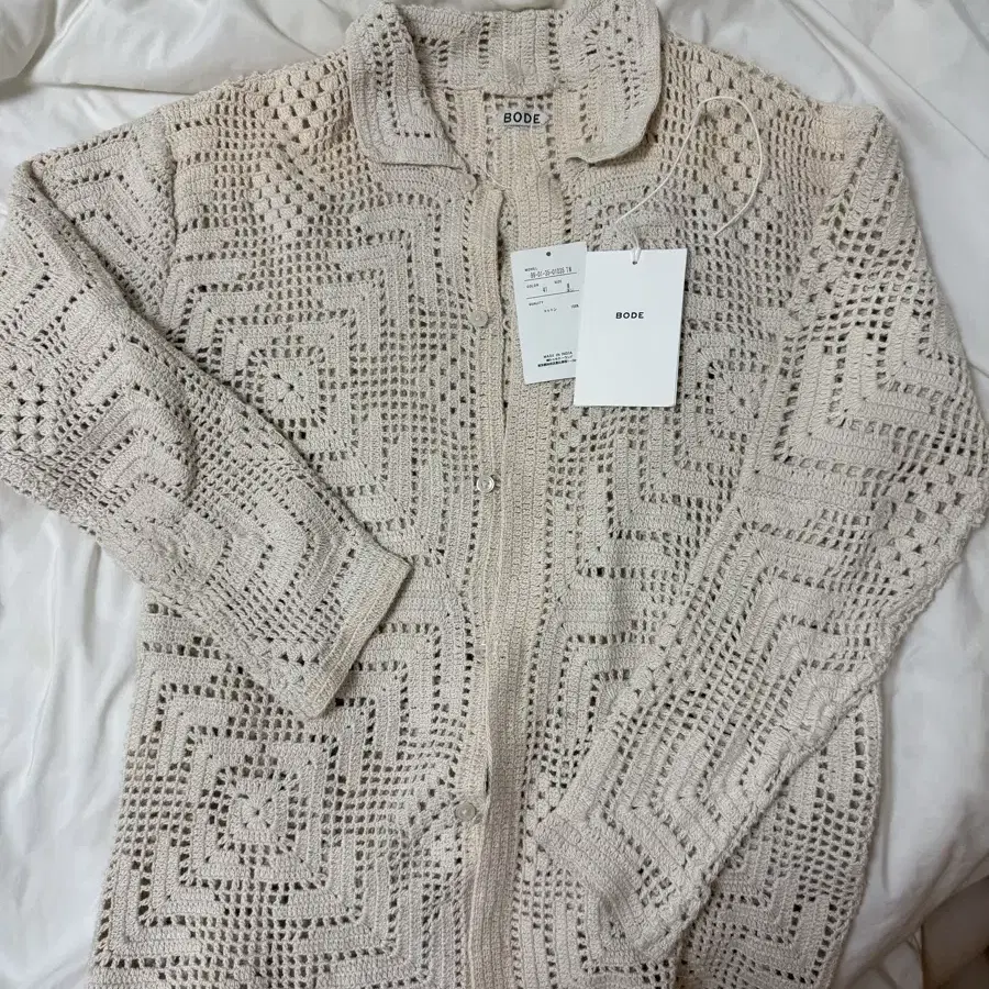 bode 보디 크로셰 오버 셔츠  가디건 Crochet Overshirt