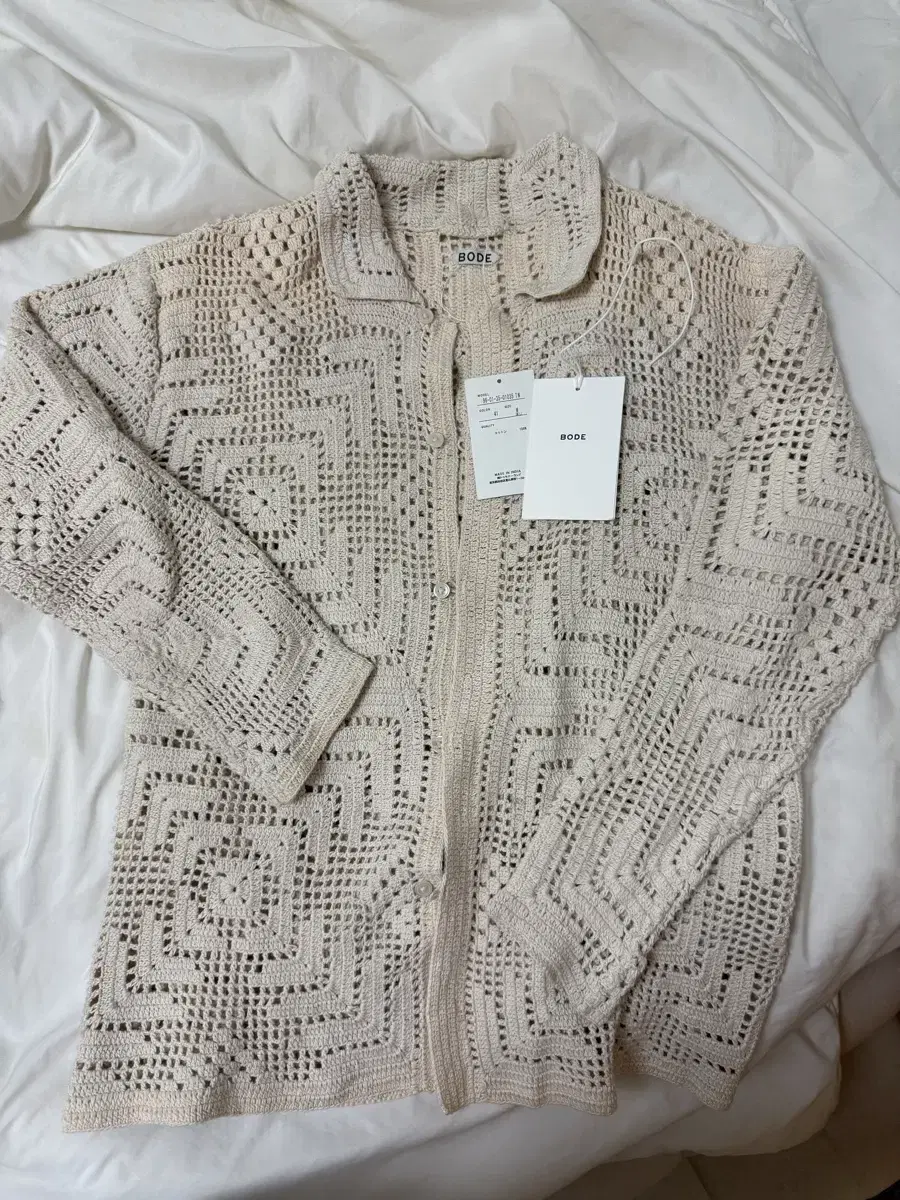 bode 보디 크로셰 오버 셔츠  가디건 Crochet Overshirt