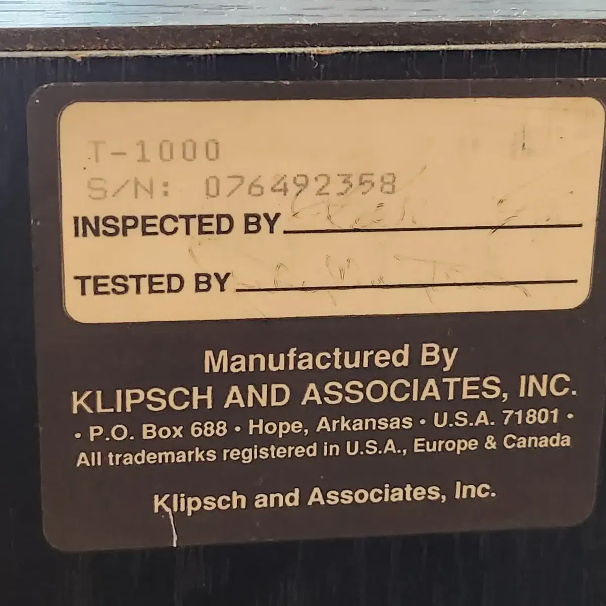 미국 클립쉬 Klipsch T-1000 탄젠트 2웨이 북쉘프 스피커