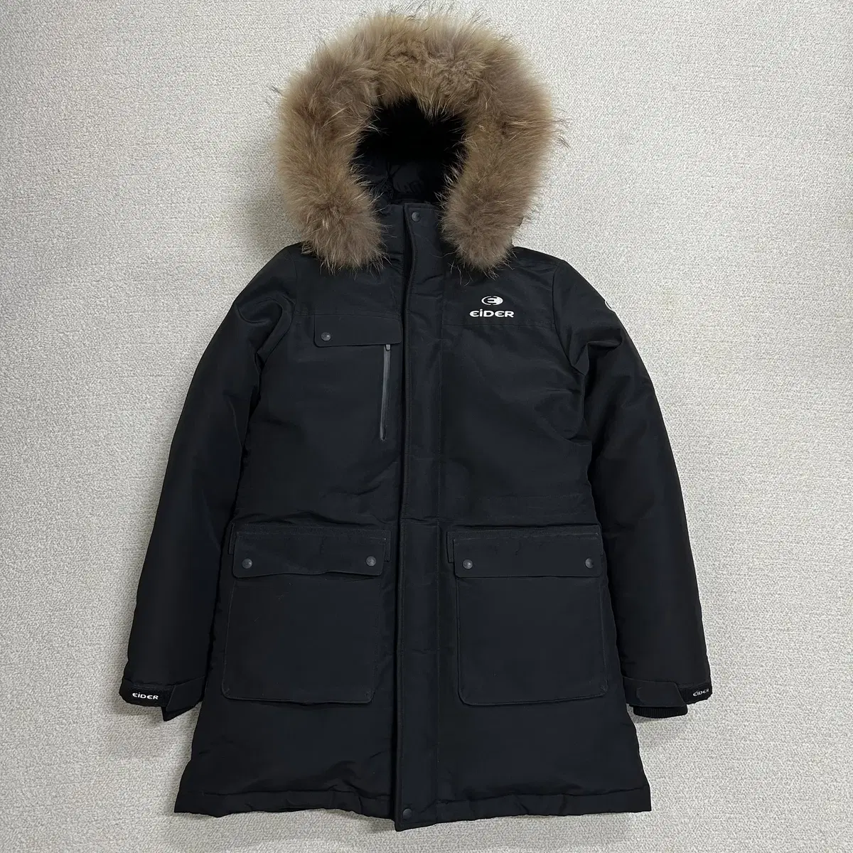 [M] AIDER Heavy Padding Parka with Hood, Duck Down, Black 1689