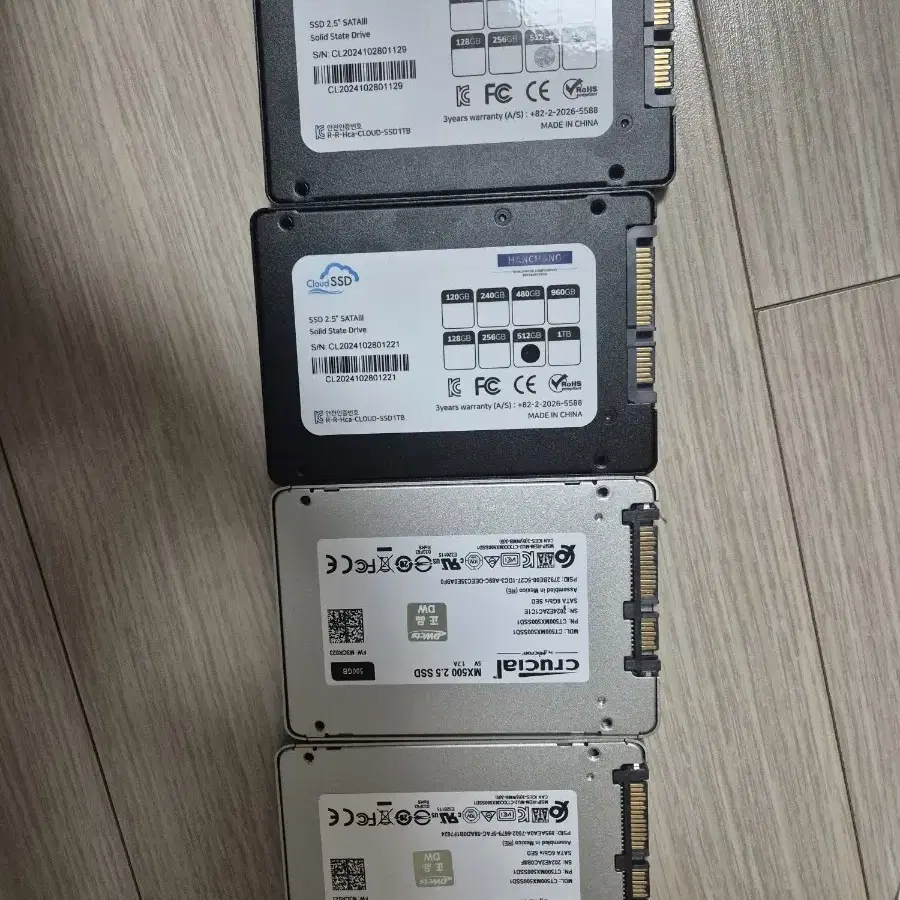 ssd 500g 512g 총 4개