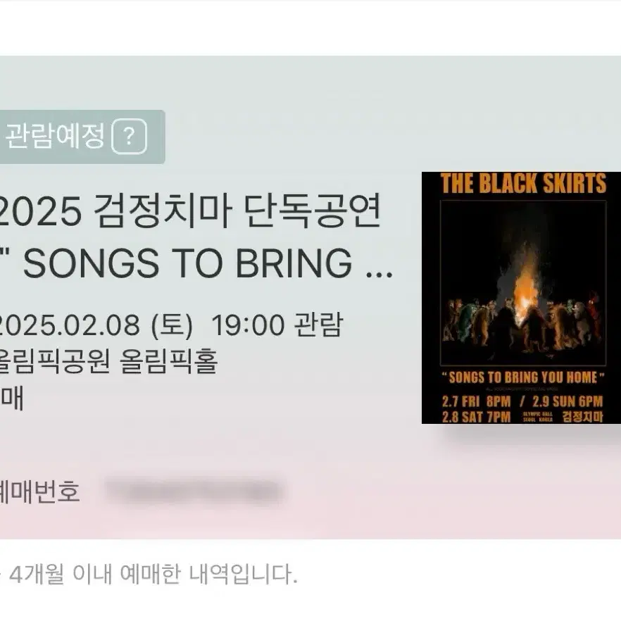 2025 검정치마 단독공연 중콘 양도합니다!