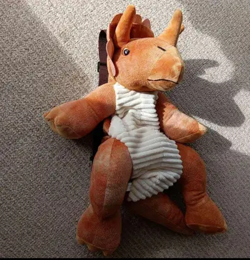 공룡 봉제 인형 백팩 트리케라톱스