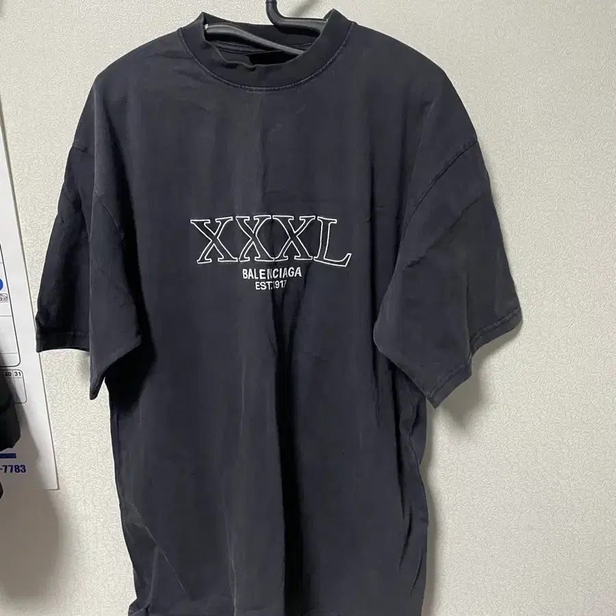 [S] 발렌시아가 3XL XXXL 티셔츠 블랙 판매