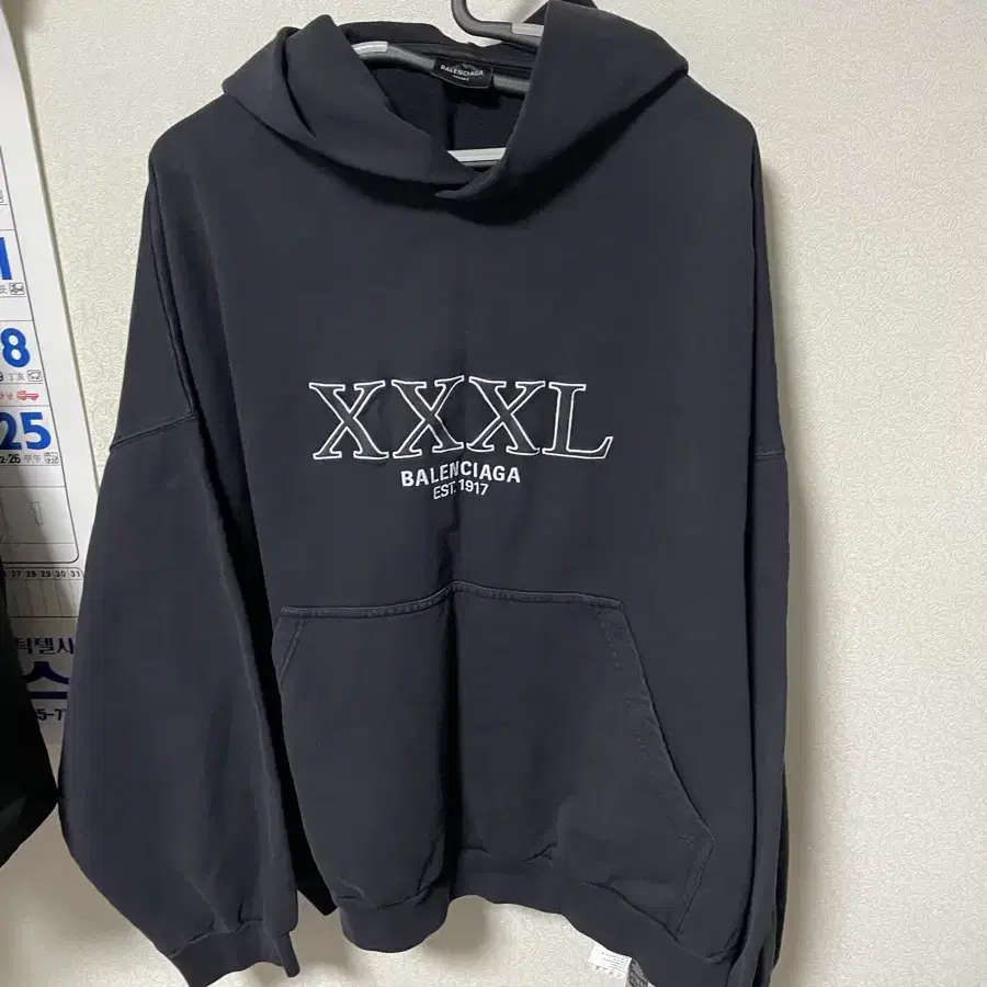 [2] 발렌시아가 3XL XXXL 라지 핏 후드 블랙 판매