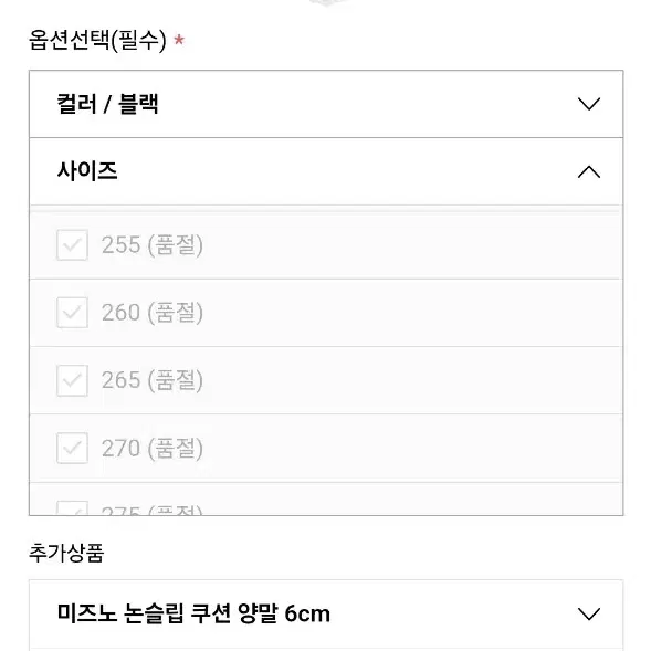 미즈노 모렐리아 네오 살라 베타 255