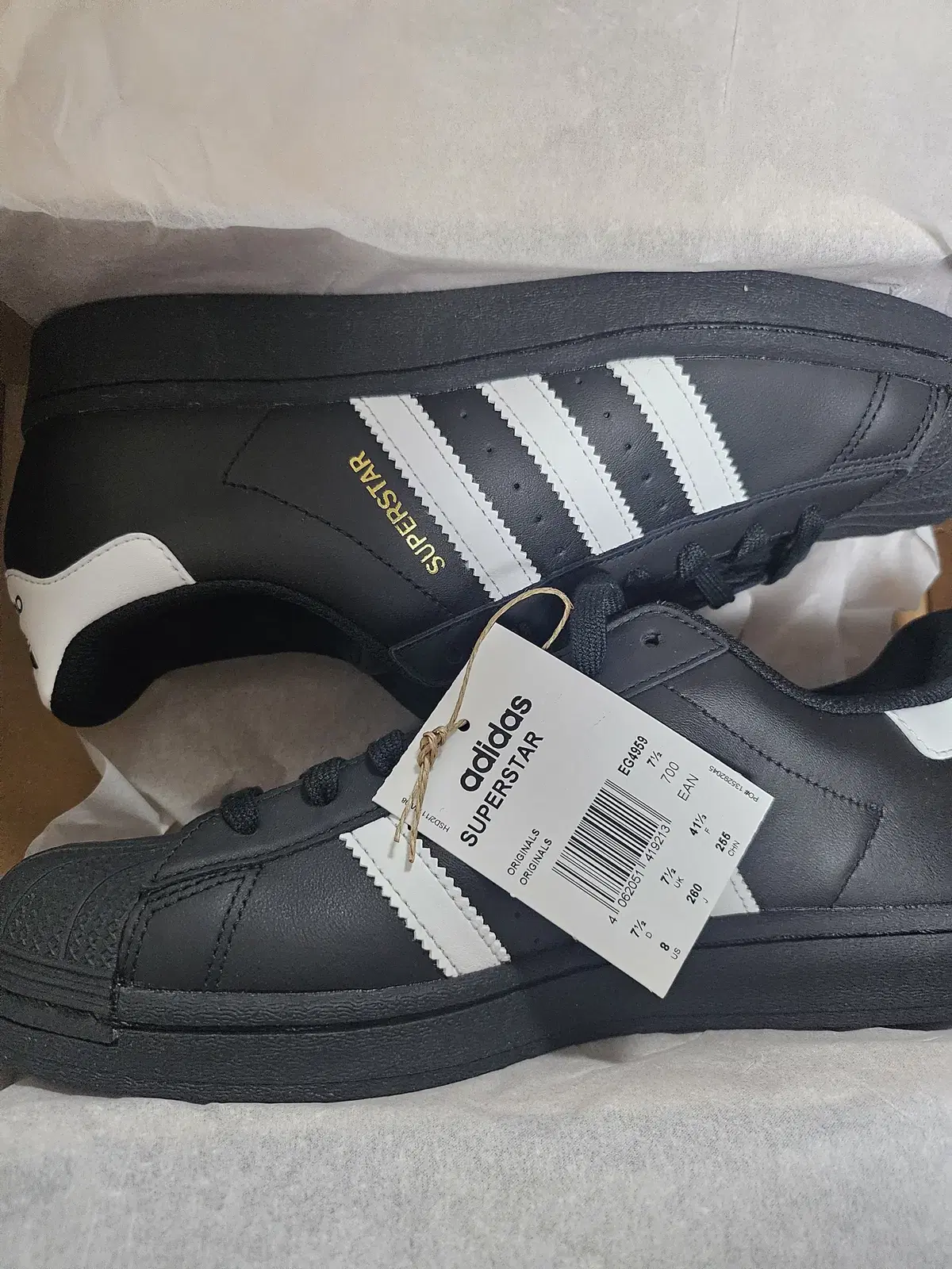 (Size: Multiple) Adidas Superstar Core Black White